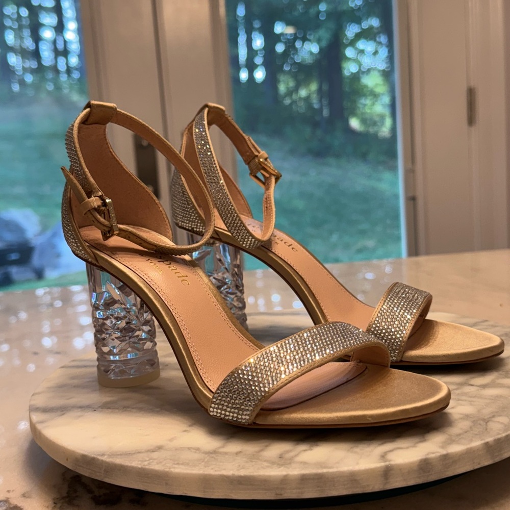 [NWT] Kate Spade New York • Alora Pave Embellished Satin Sandals 🏰